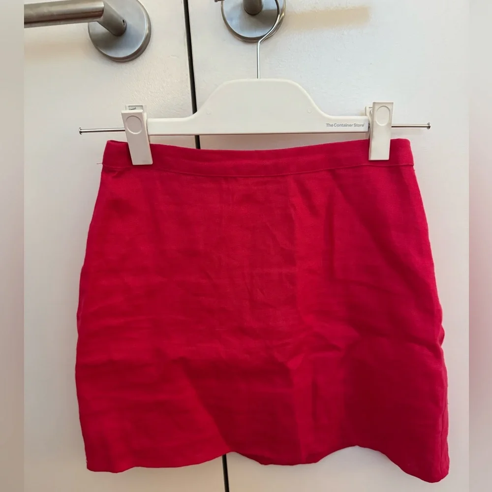 Reformation Elton Linen Two Piece Set Bright Pink Size 0